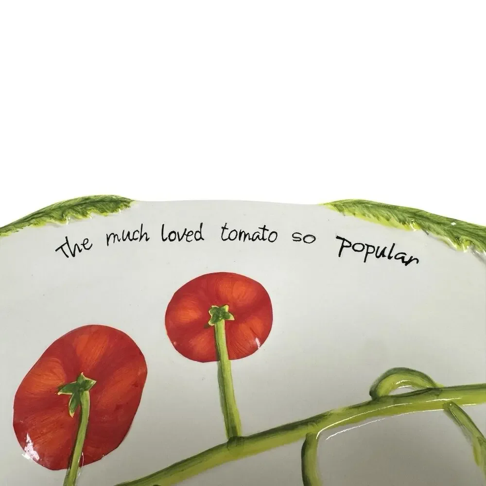 Vintage Certified International Judy Phipps Tomato Oval Platter 20 in X 3 in